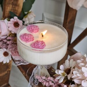 Луксозна ароматна свещ "Sea Salt & Rose"